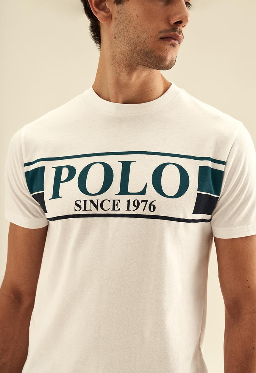 POLO - Box Print logo short sleeve Tee - White