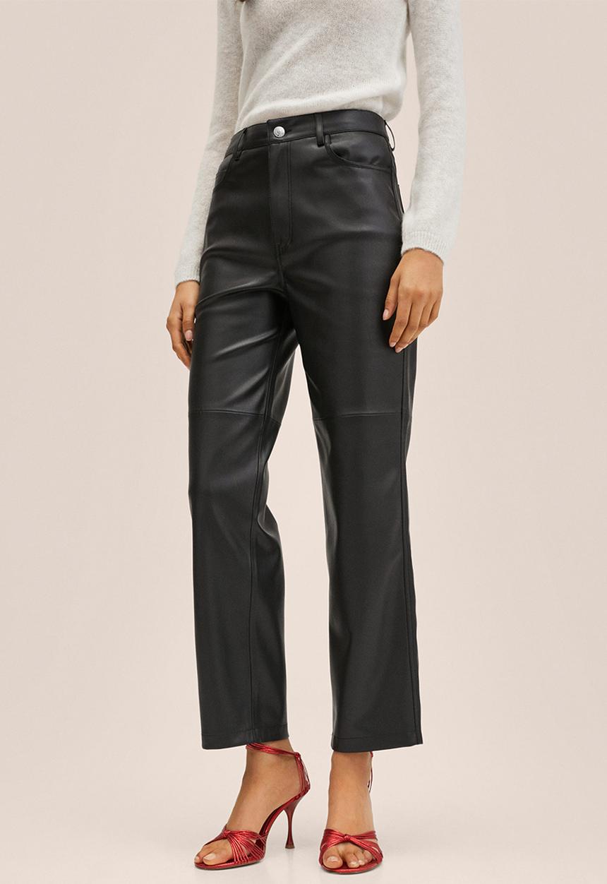 MANGO - Trousers lille - black