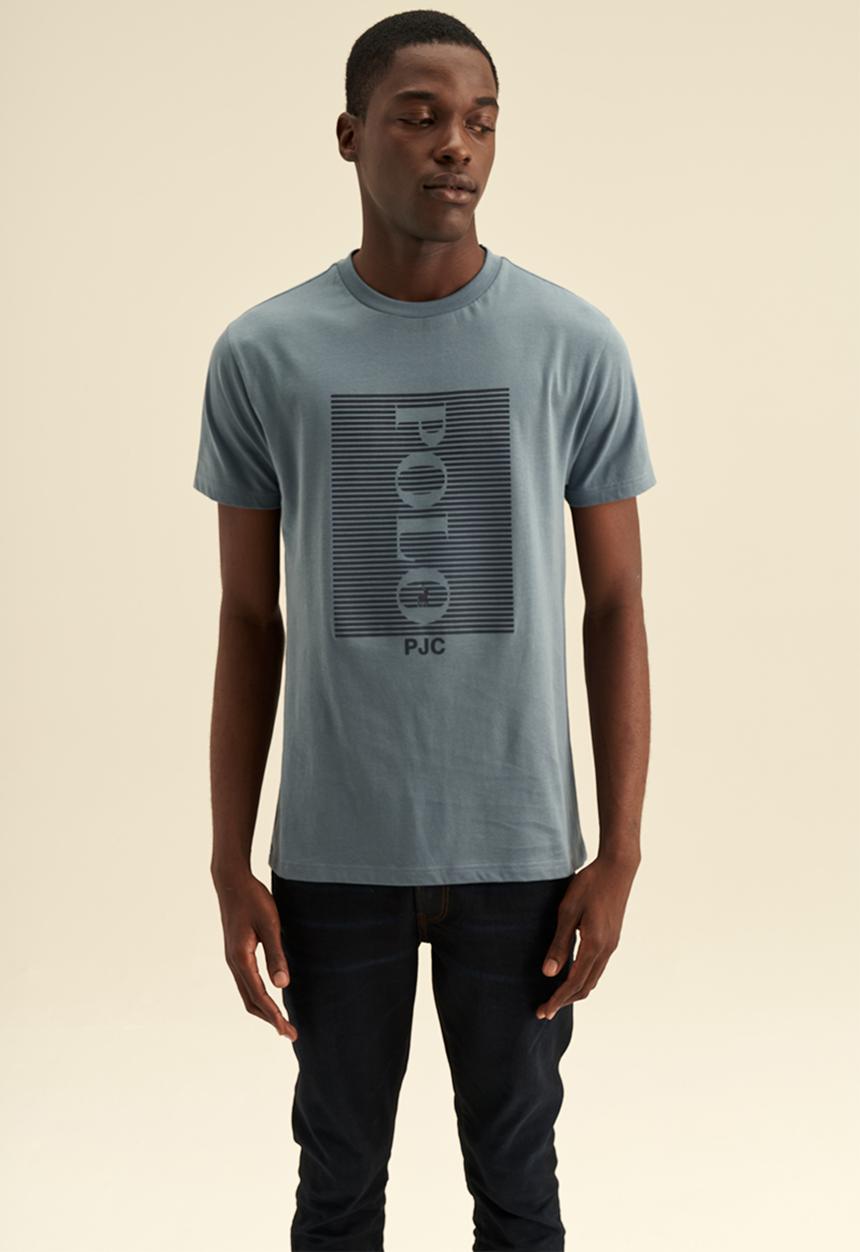 POLO - PJC Print short sleeve Tee - Blue