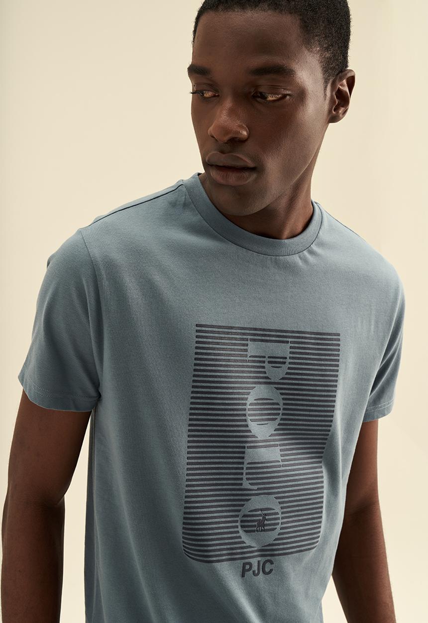 POLO - PJC Print short sleeve Tee - Blue