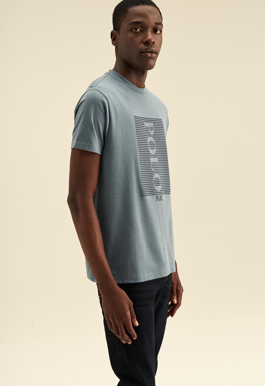 POLO - PJC Print short sleeve Tee - Blue