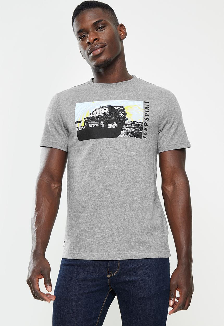 JEEP - Fashion graphics tee - grey 