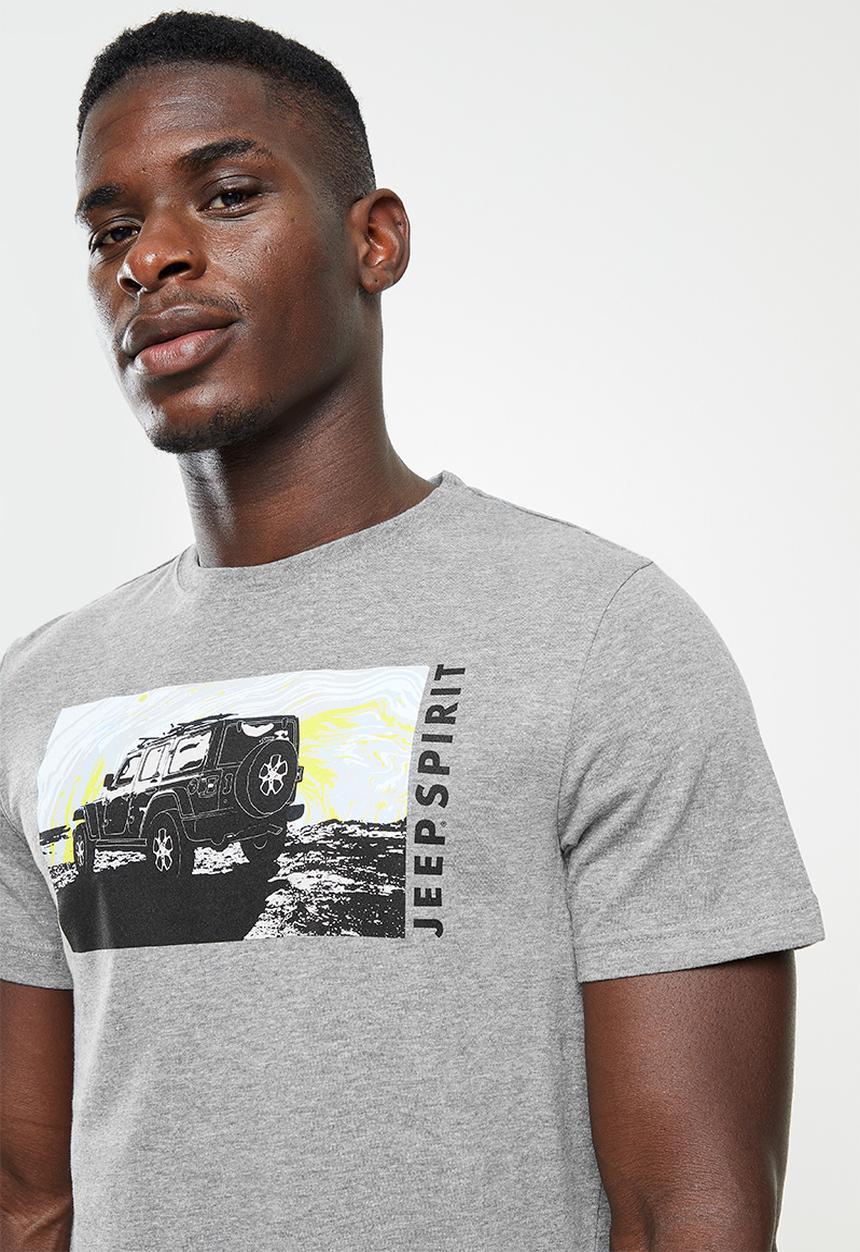 JEEP - Fashion graphics tee - grey 