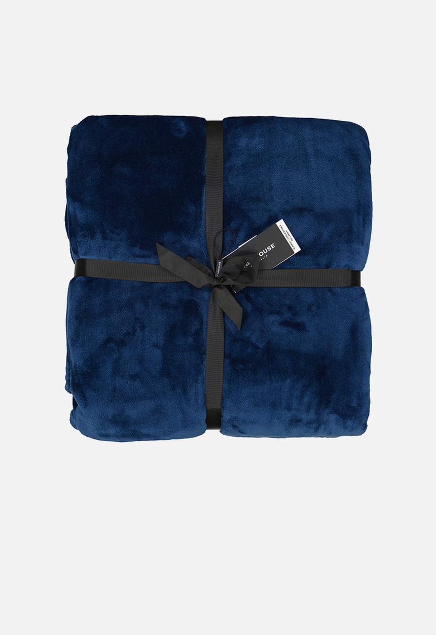 Linen House - Plush blanket - navy