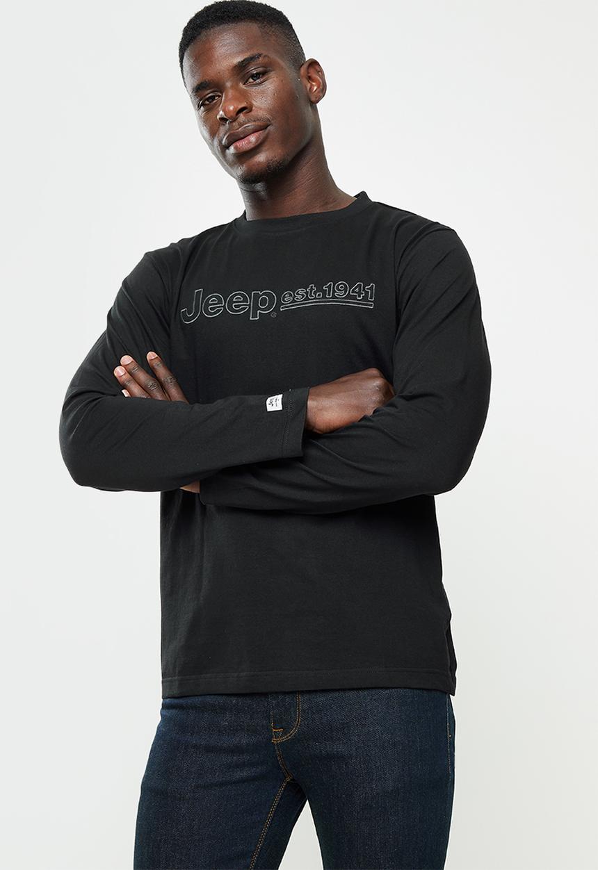 JEEP - Applique & embroidery app tee - black