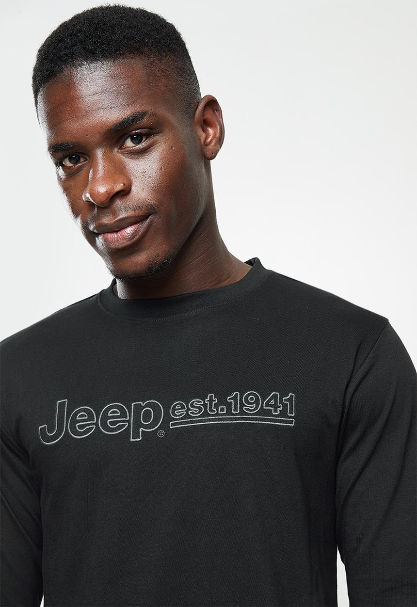 JEEP - Applique & embroidery app tee - black