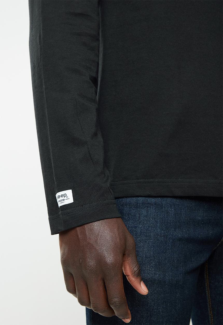 JEEP - Applique & embroidery app tee - black