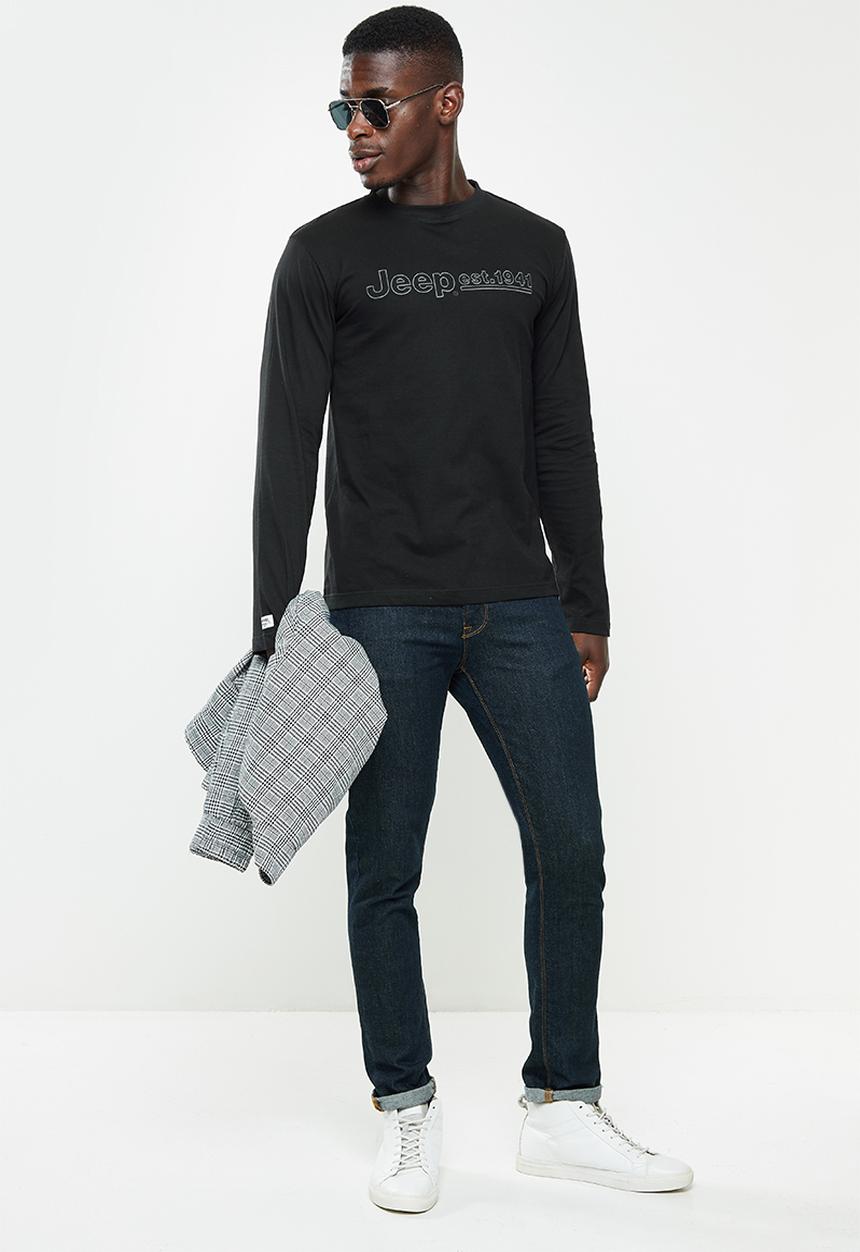 JEEP - Applique & embroidery app tee - black