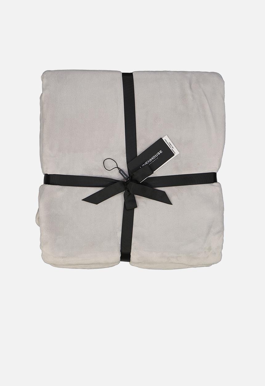 Linen House - Plush blanket - silver