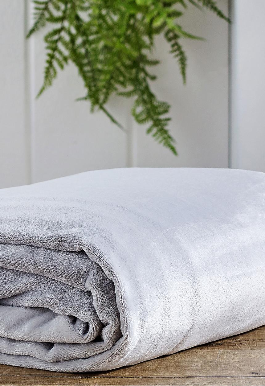 Linen House - Plush blanket - silver