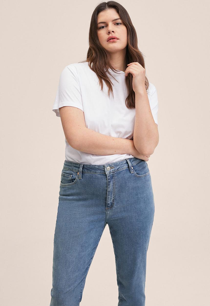 MANGO - Plus jeans anne - open blue 