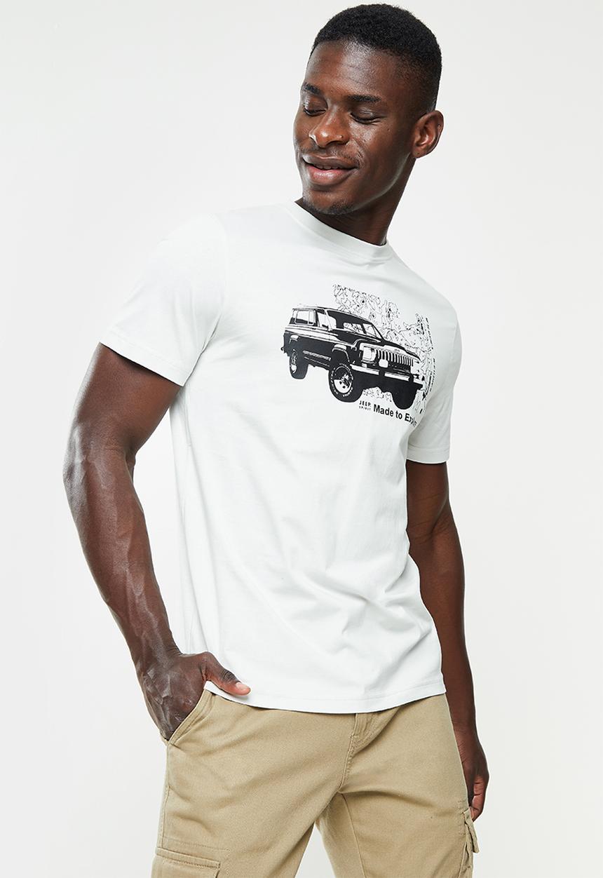 JEEP - Fashion graphics tee - silver grey
