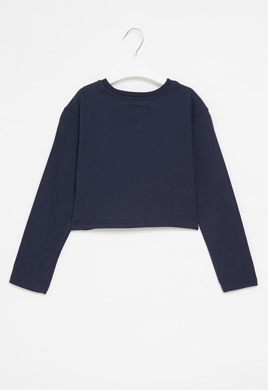 Aca Joe - Aca joe embroidered cropped  tee - navy
