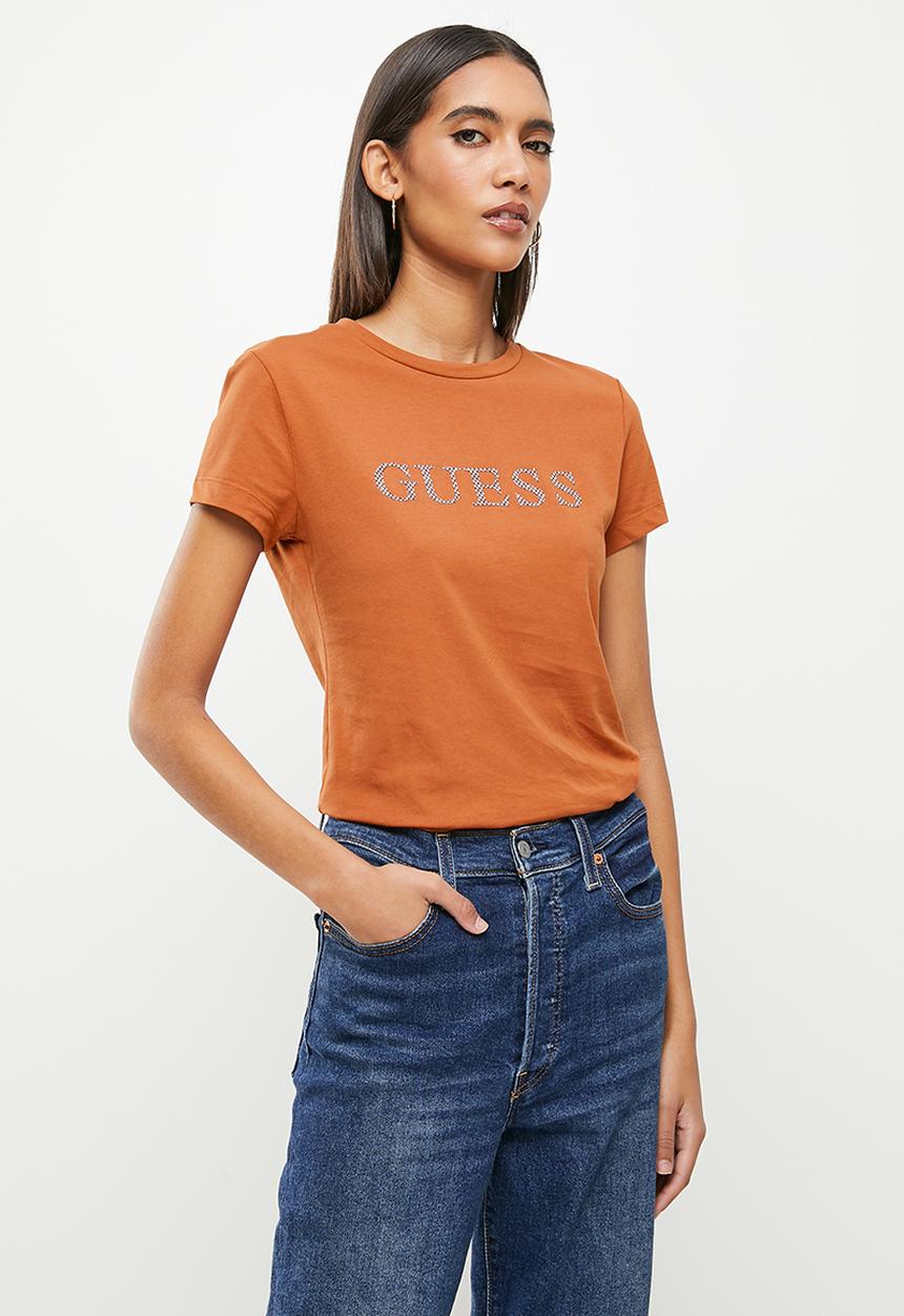 GUESS - Short sleeve cn kimetz tee - ginger spice