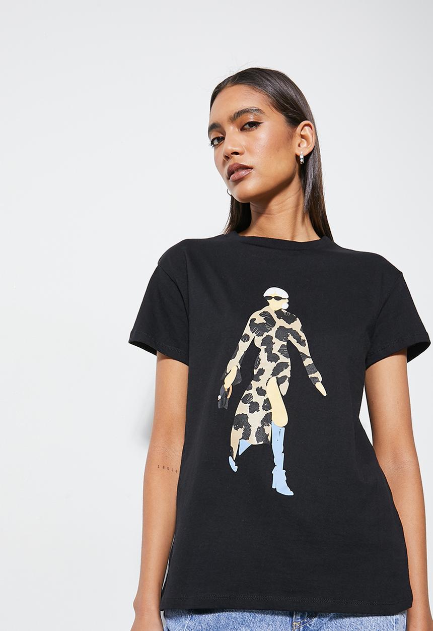 Superbalist - Relaxed printed tee -  black