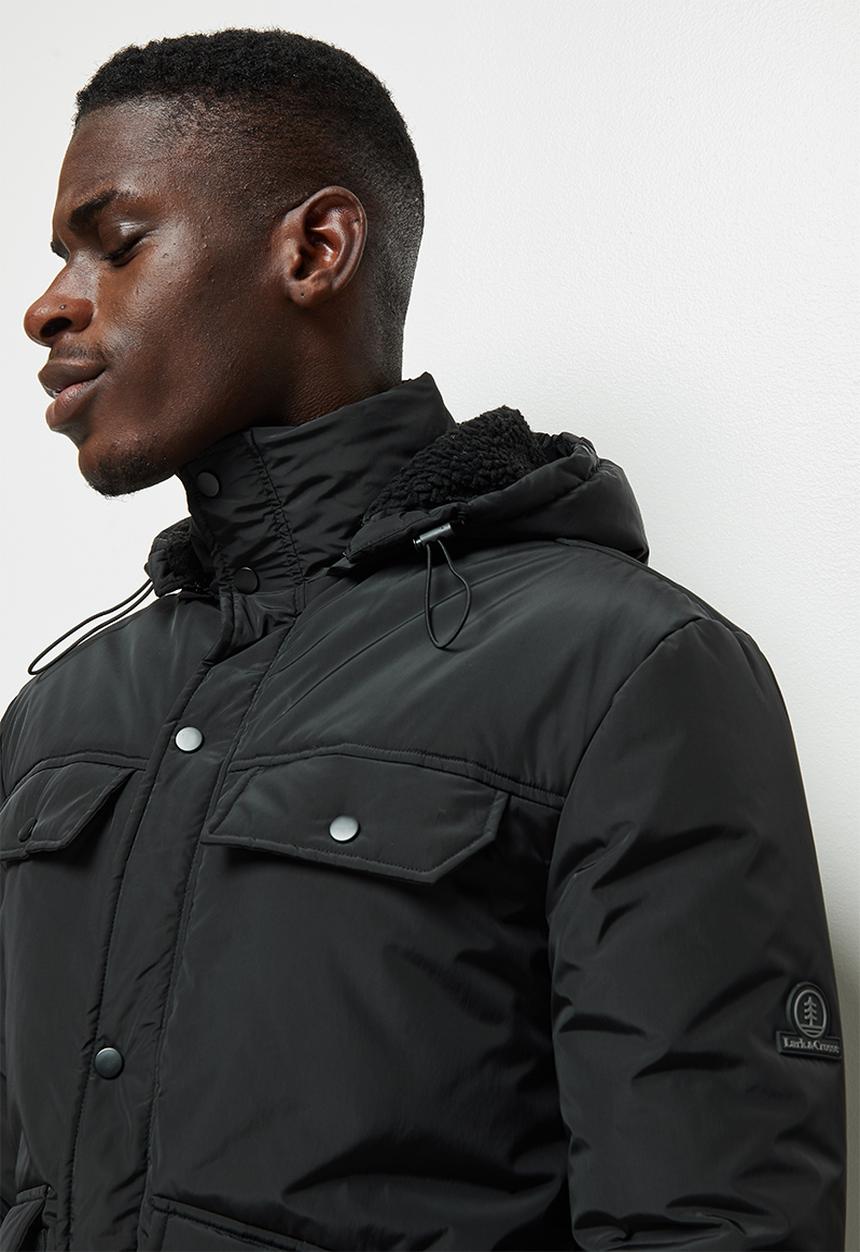Lark & Crosse - Drak technical padded parka - black
