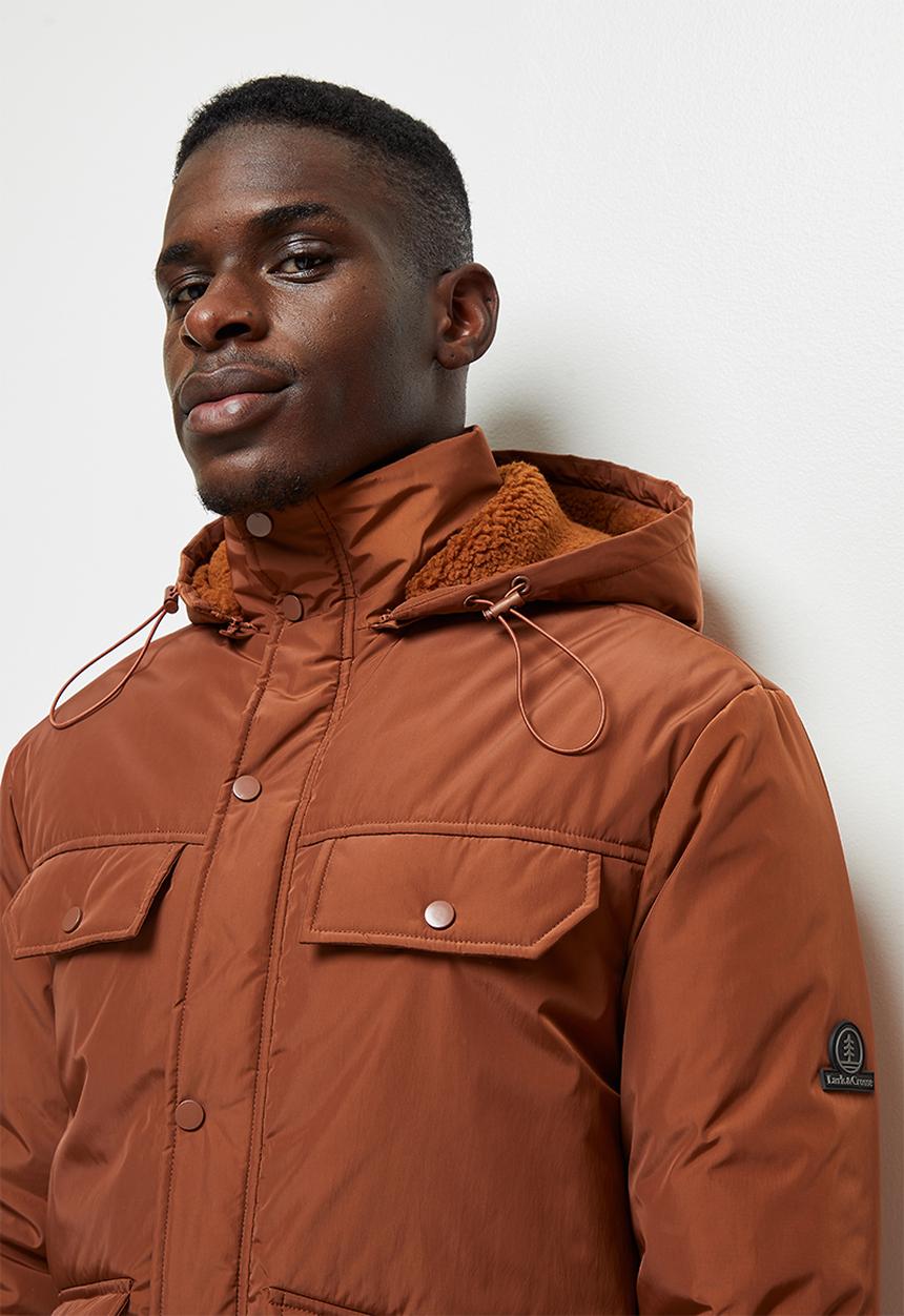 Lark & Crosse - Drak technical padded parka - Rust