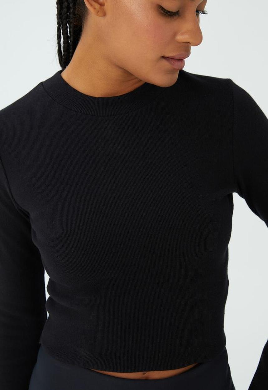 Cotton On - The tiny long sleeve top - black