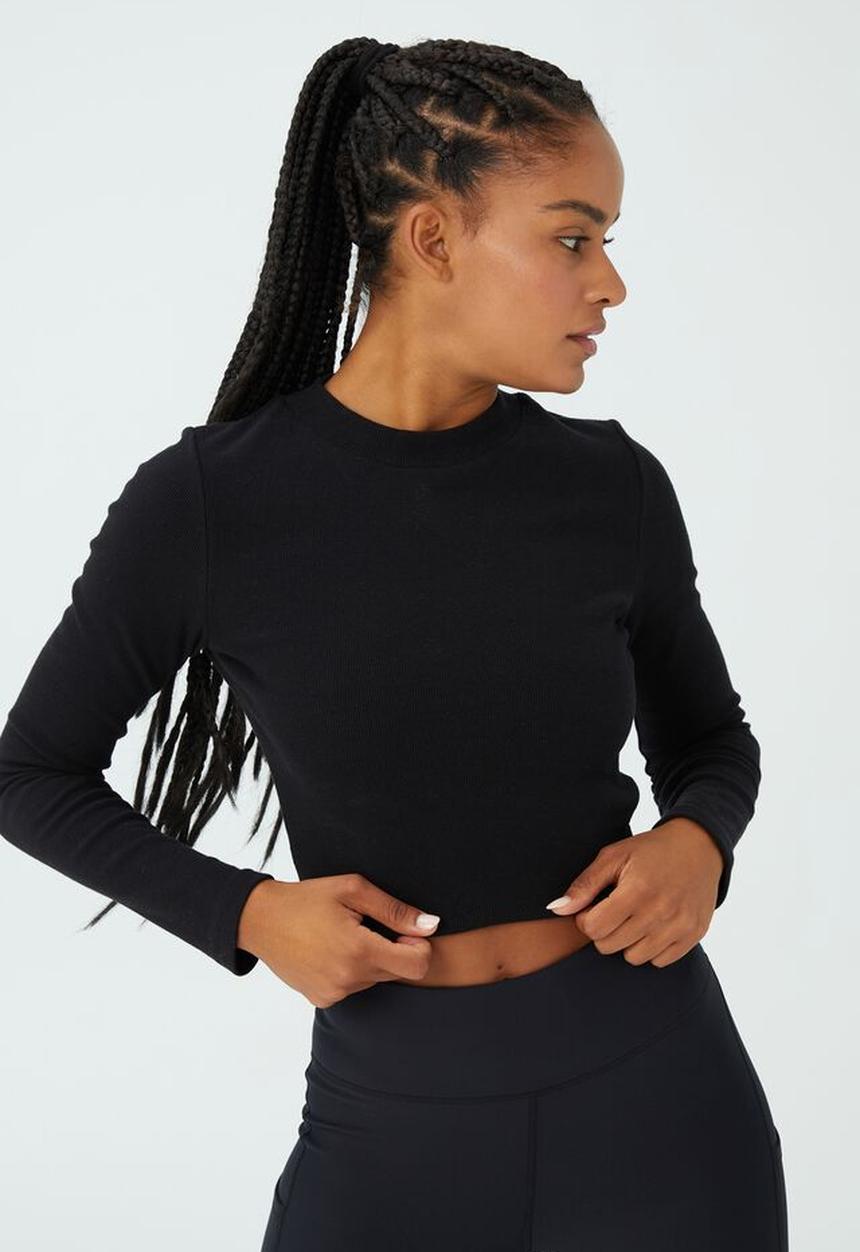 Cotton On - The tiny long sleeve top - black