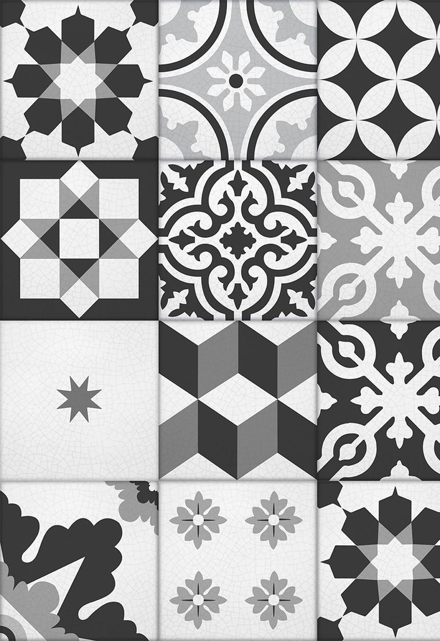 Robin Sprong - 20 Marrakesh wall tile stickers - black