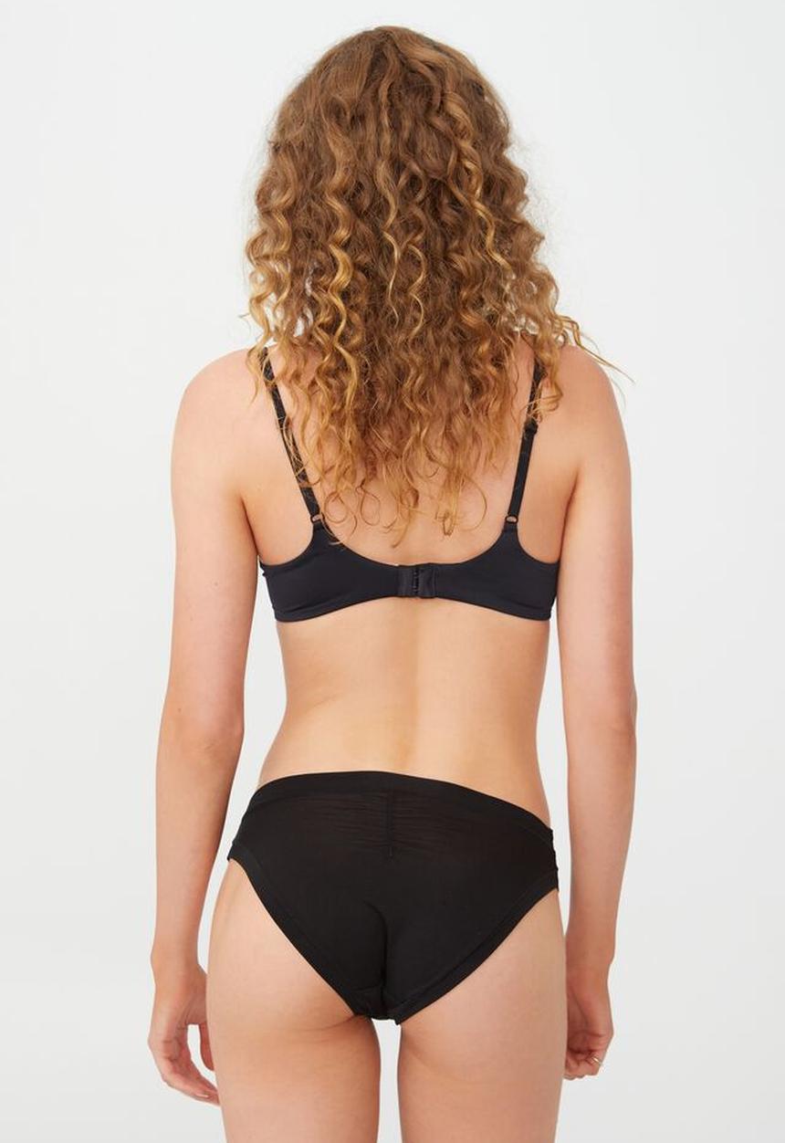 Cotton On - So soft gathered bikini brief - black
