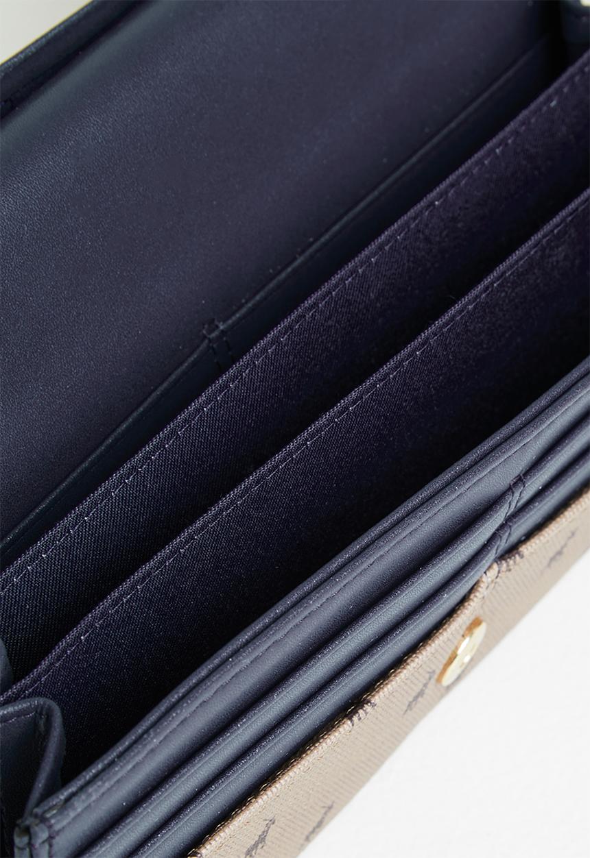 POLO - Colourblock clutch purse - camel & navy 