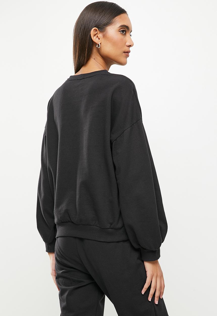 Me&B - Balloon sleeve sweatshirt - black