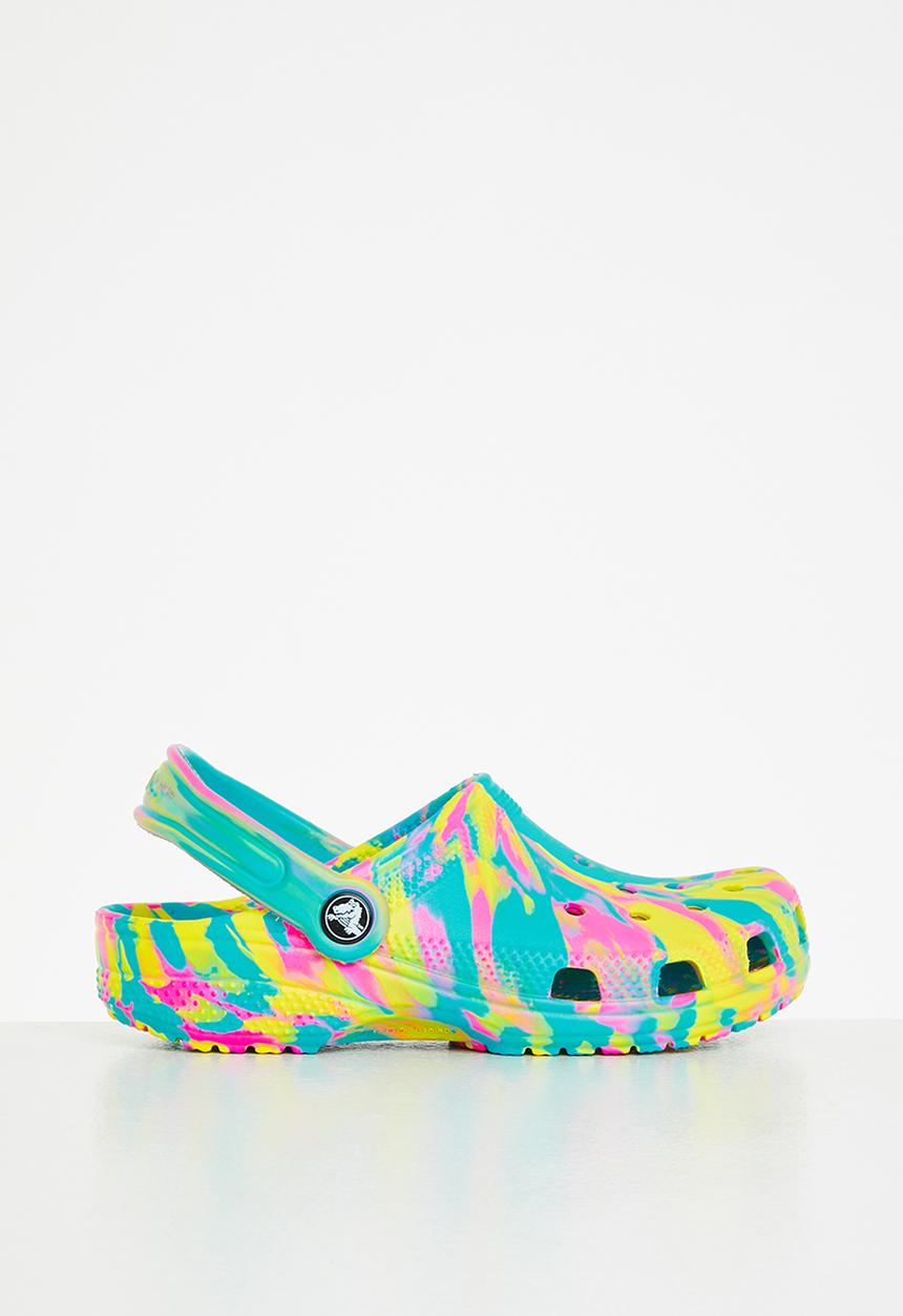 Crocs - Classic marbled clog t - digital aqua