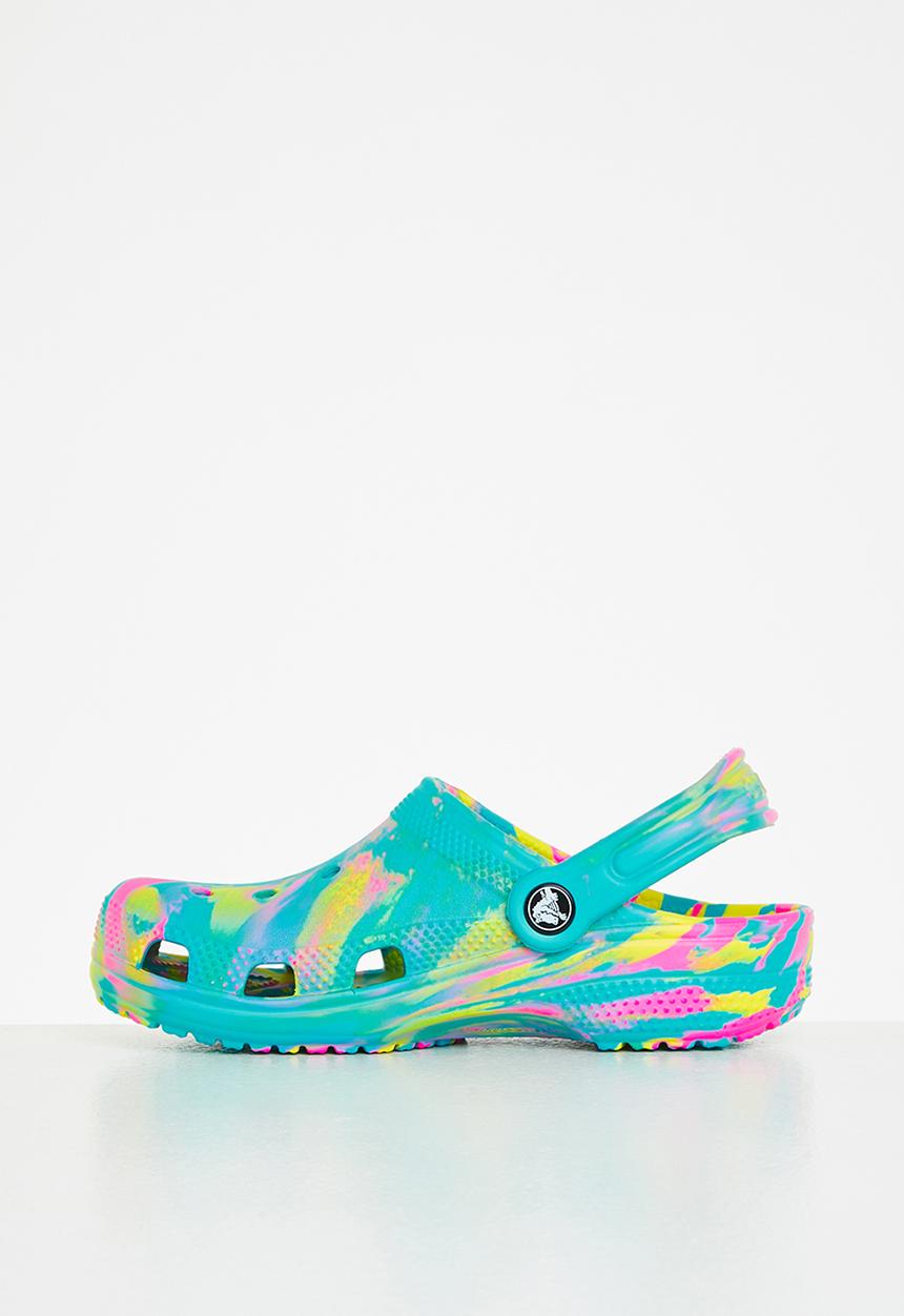 Crocs - Classic marbled clog t - digital aqua