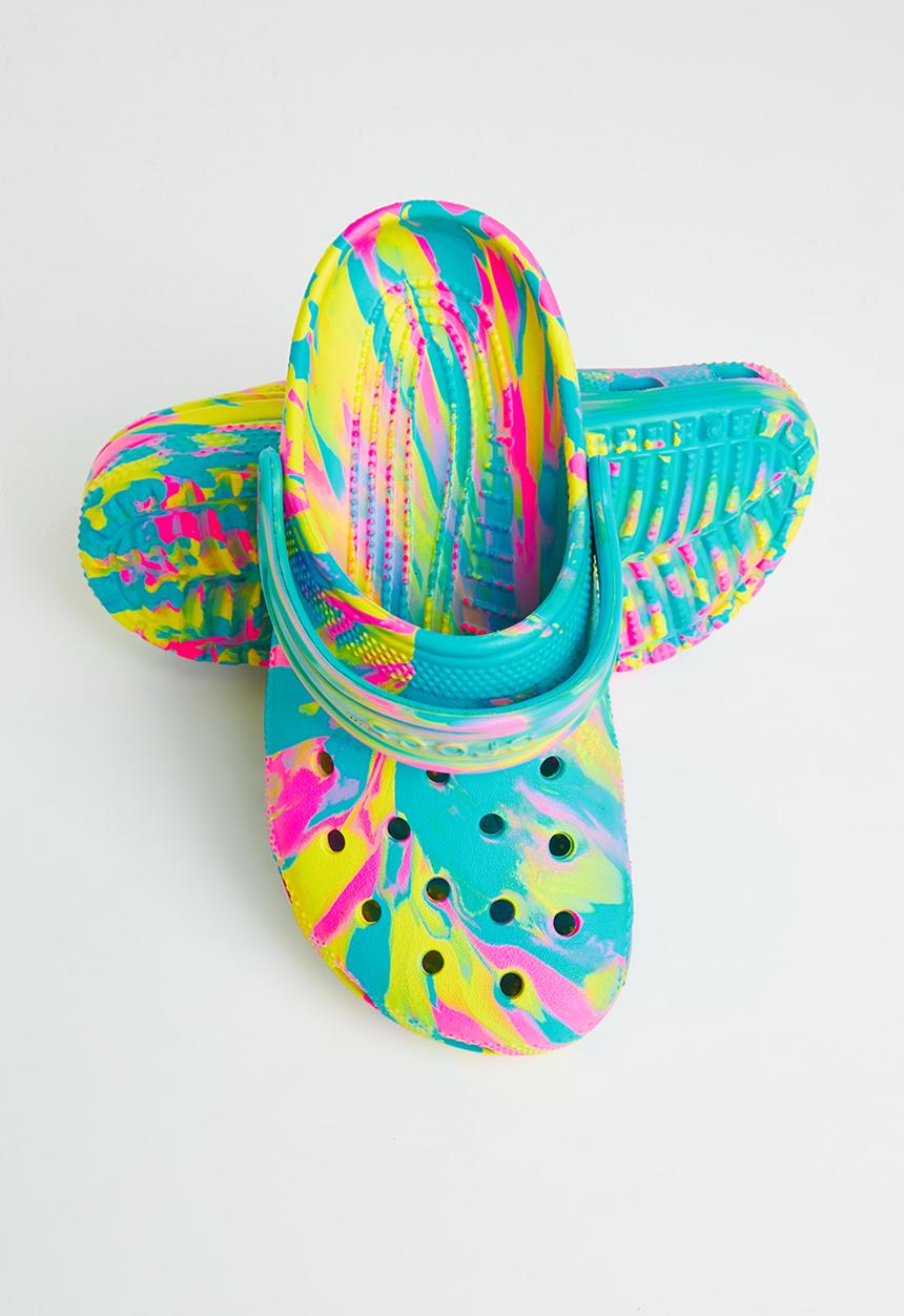 Crocs - Classic marbled clog t - digital aqua