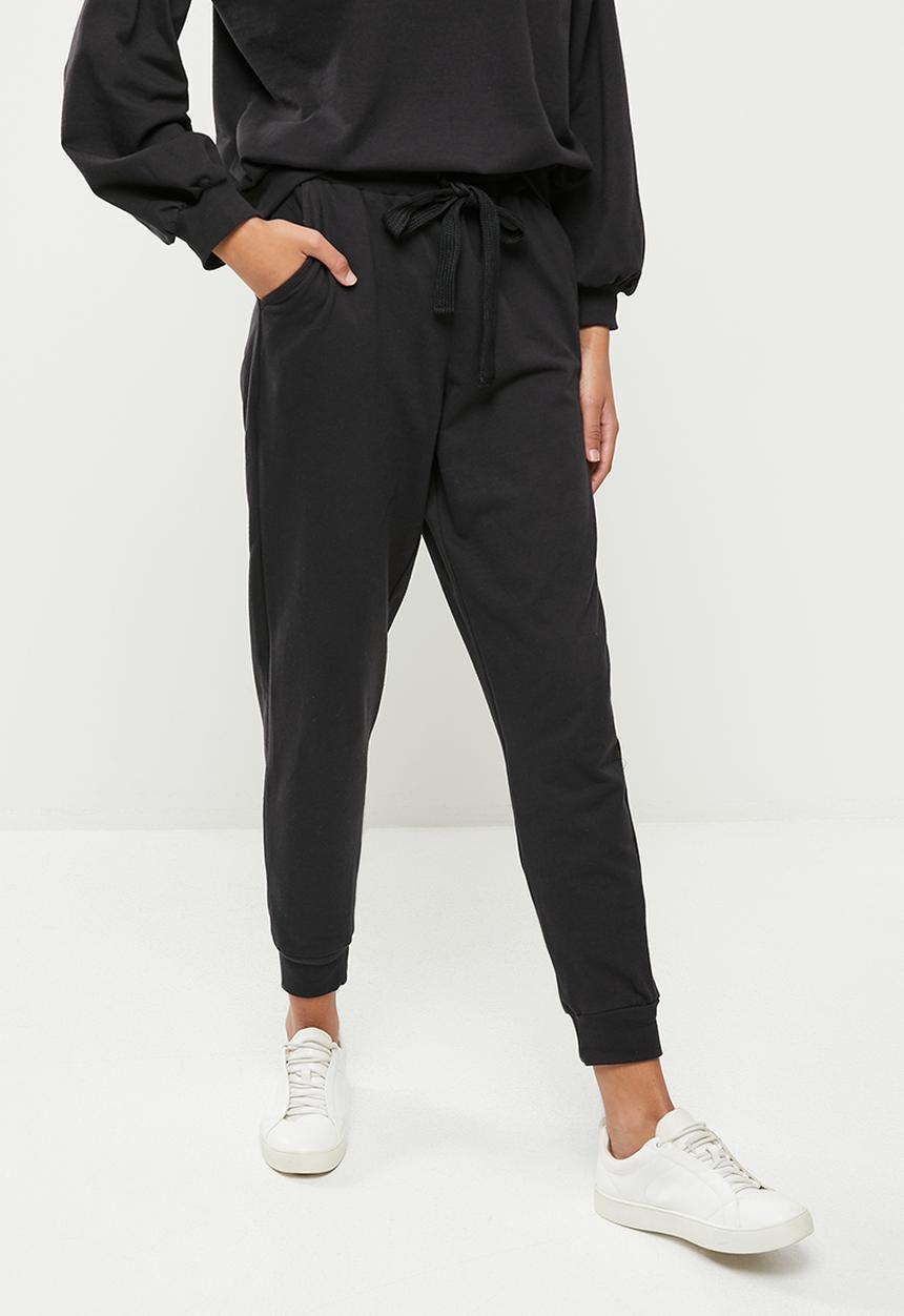 Me&B - Cotton fleece pants - black