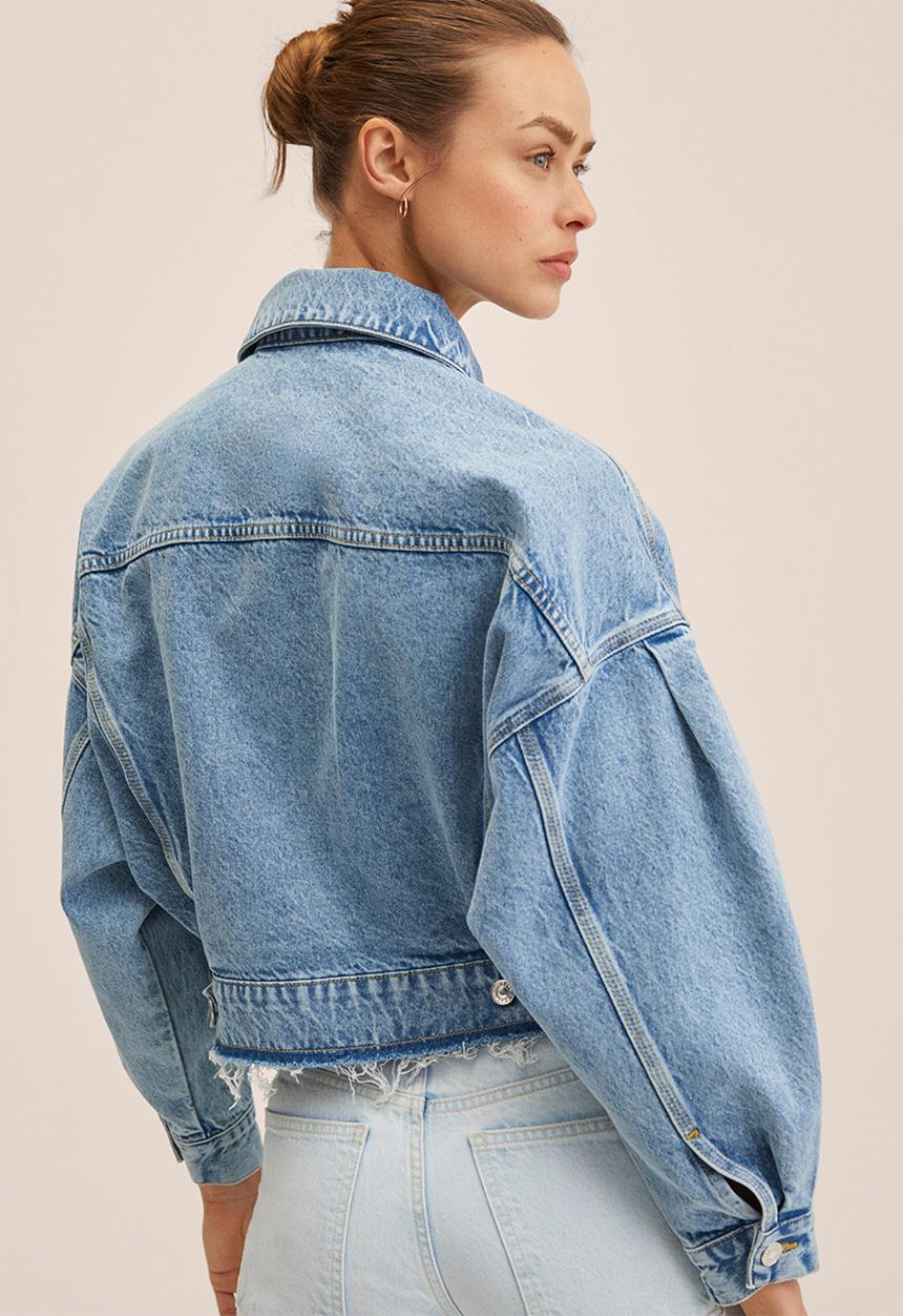 MANGO - Jacket amalien - open blue