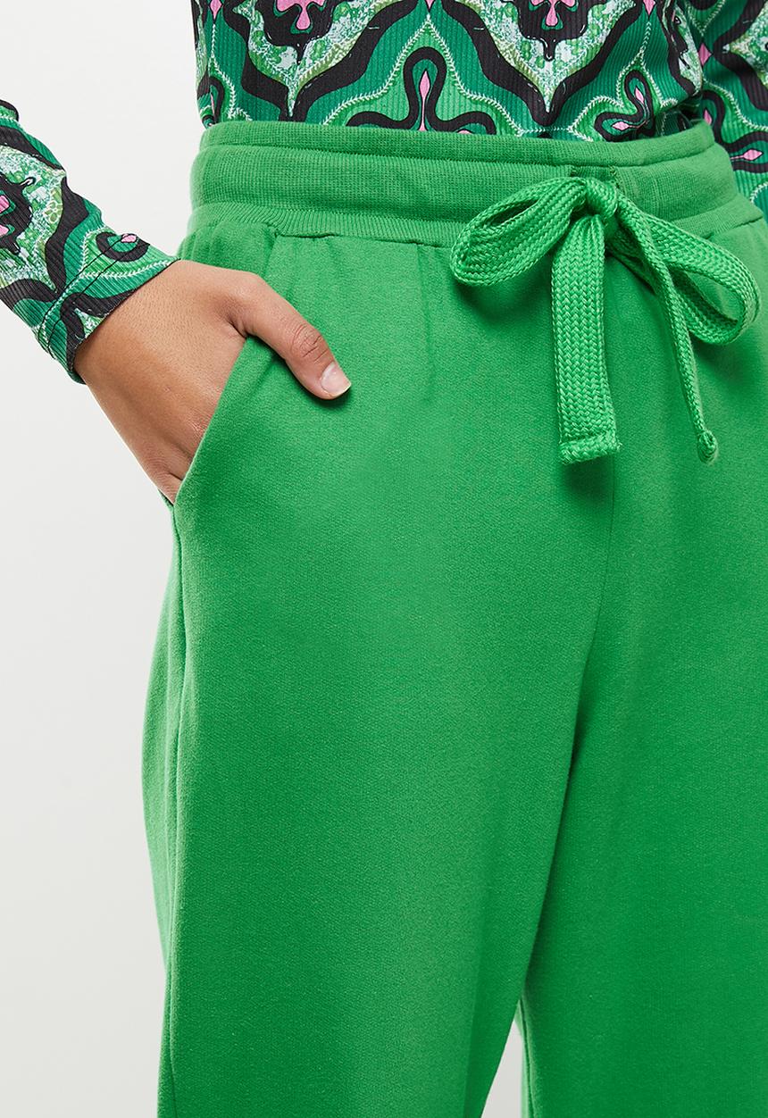 Me&B - Cotton fleece pants - green