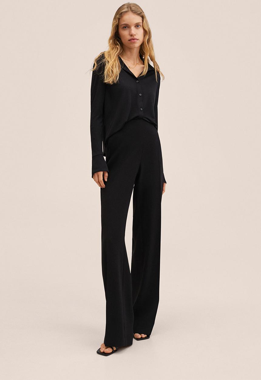 MANGO - Trousers palachin - black