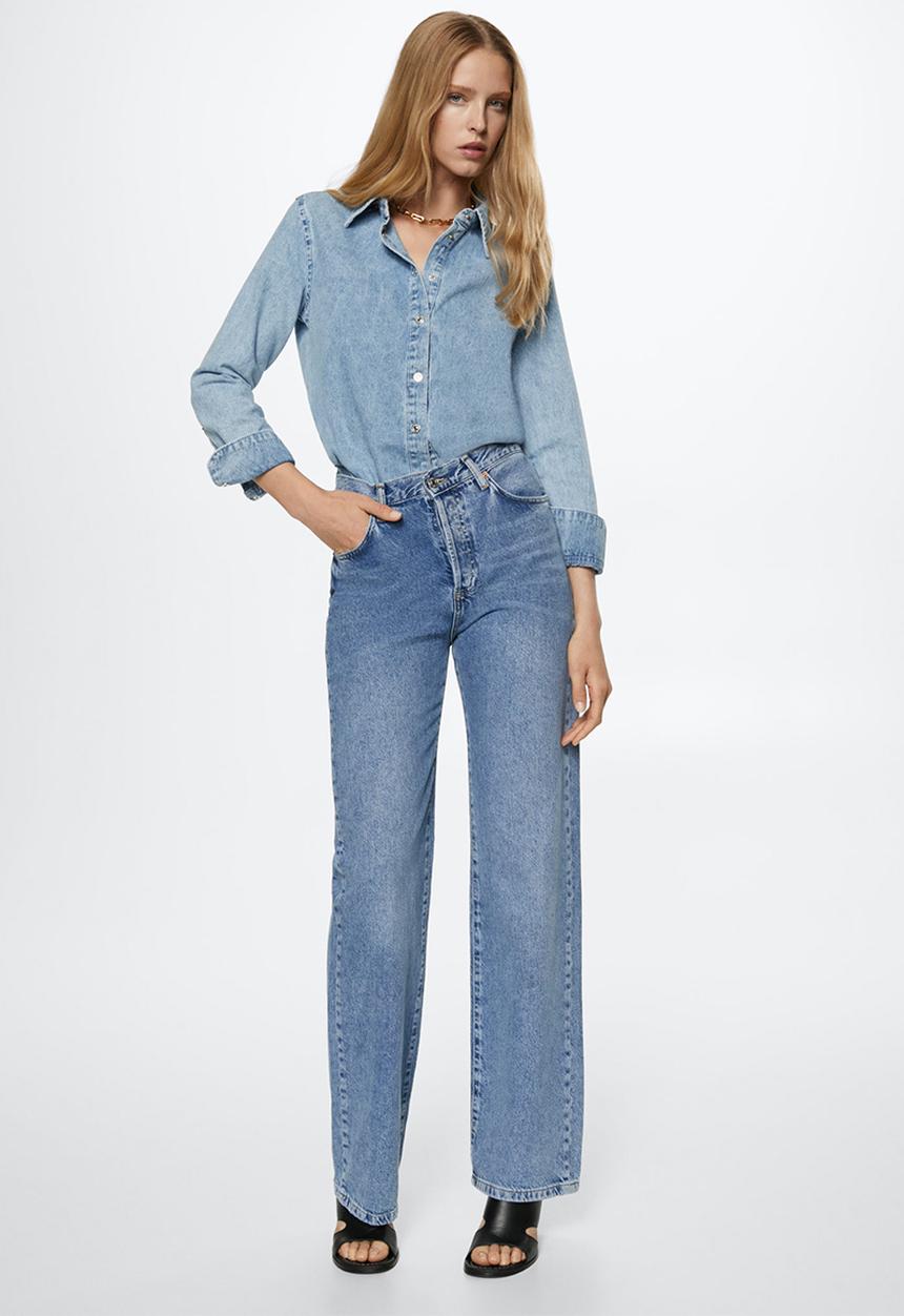 MANGO - Shirt eloise - denim light blue