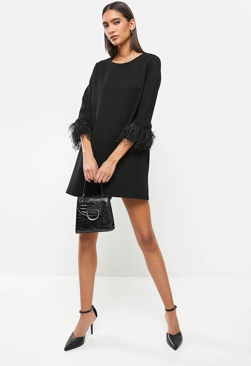 Me&B - Bellow sleeve cuff detail dress - black