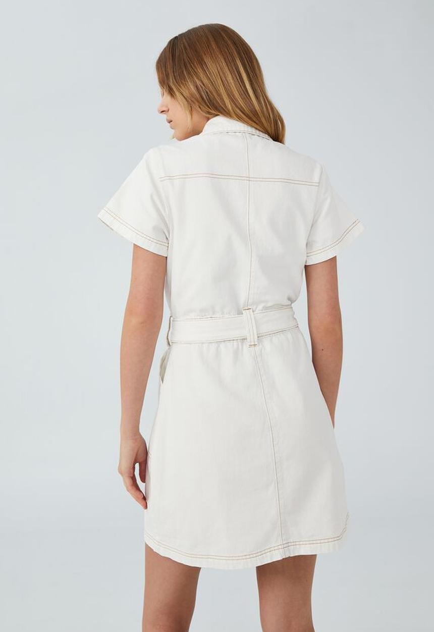 Cotton On - Utility mini dress - ecru