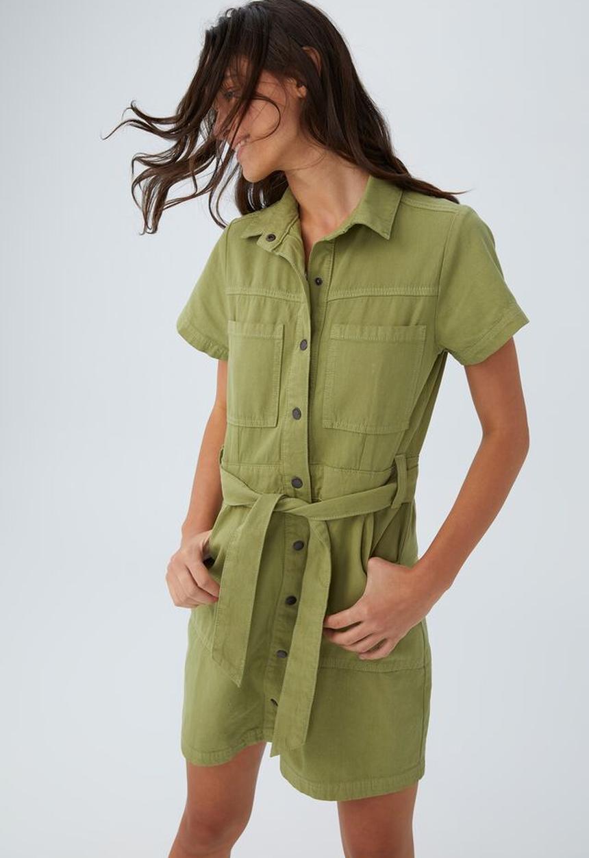 Cotton On - Utility mini dress - khaki