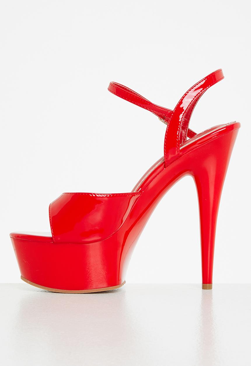 Rock & Co - Diablo 1 ankle tie platform heel - red