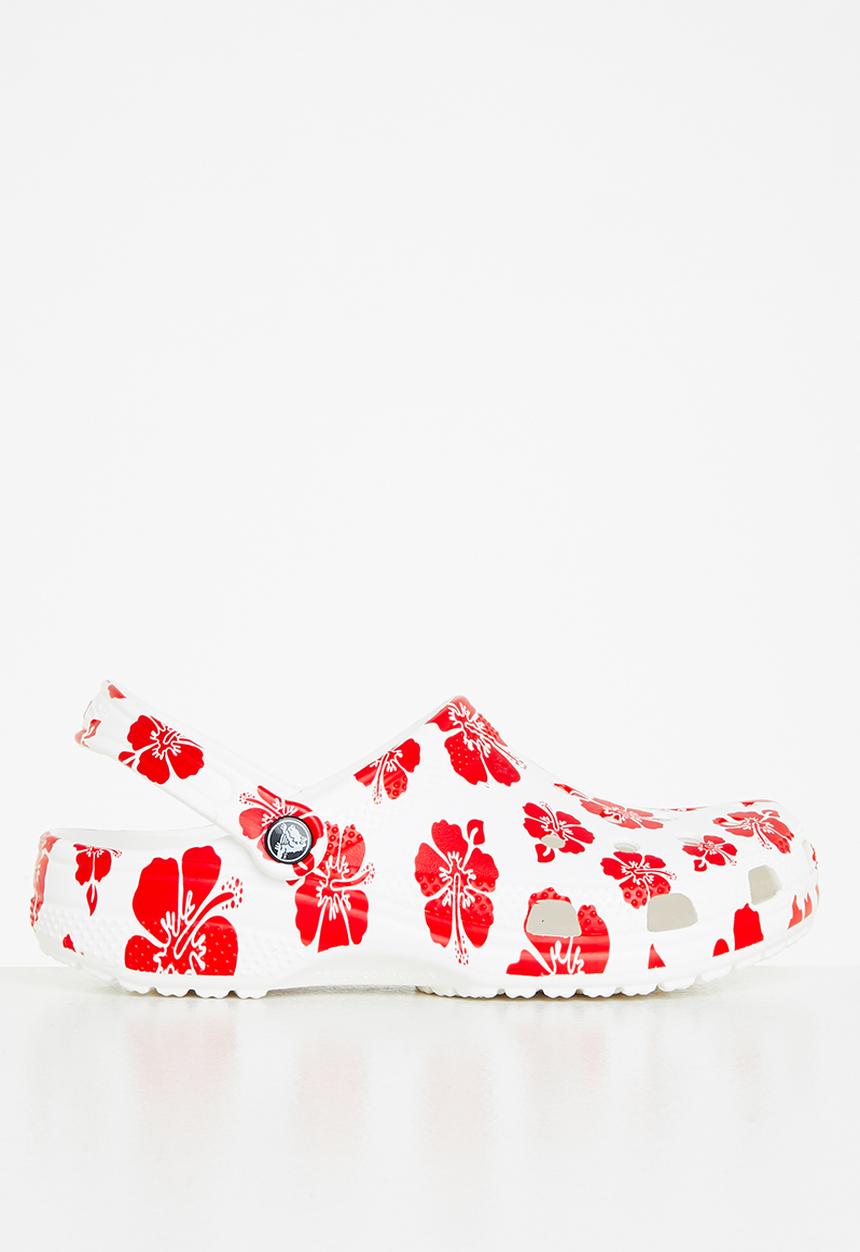 Crocs - Classic retro resort clog - white & flame