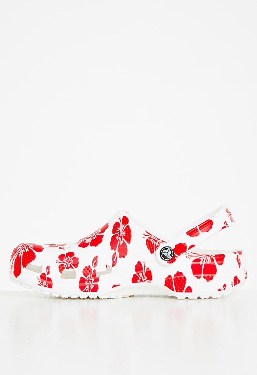 Crocs - Classic retro resort clog - white & flame