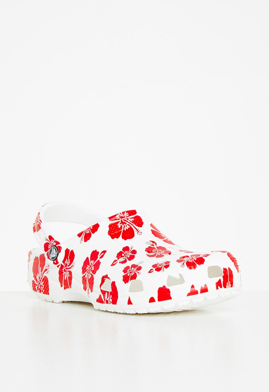 Crocs - Classic retro resort clog - white & flame