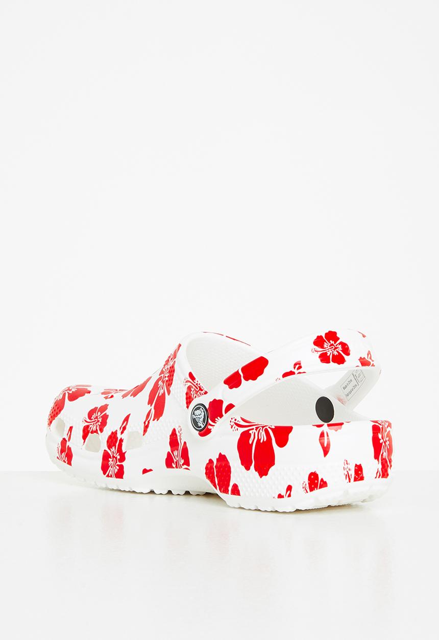 Crocs - Classic retro resort clog - white & flame