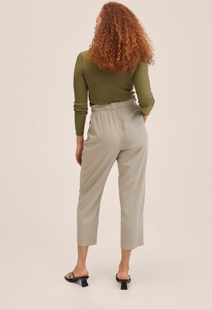 MANGO - Trousers fluido - light pastel grey