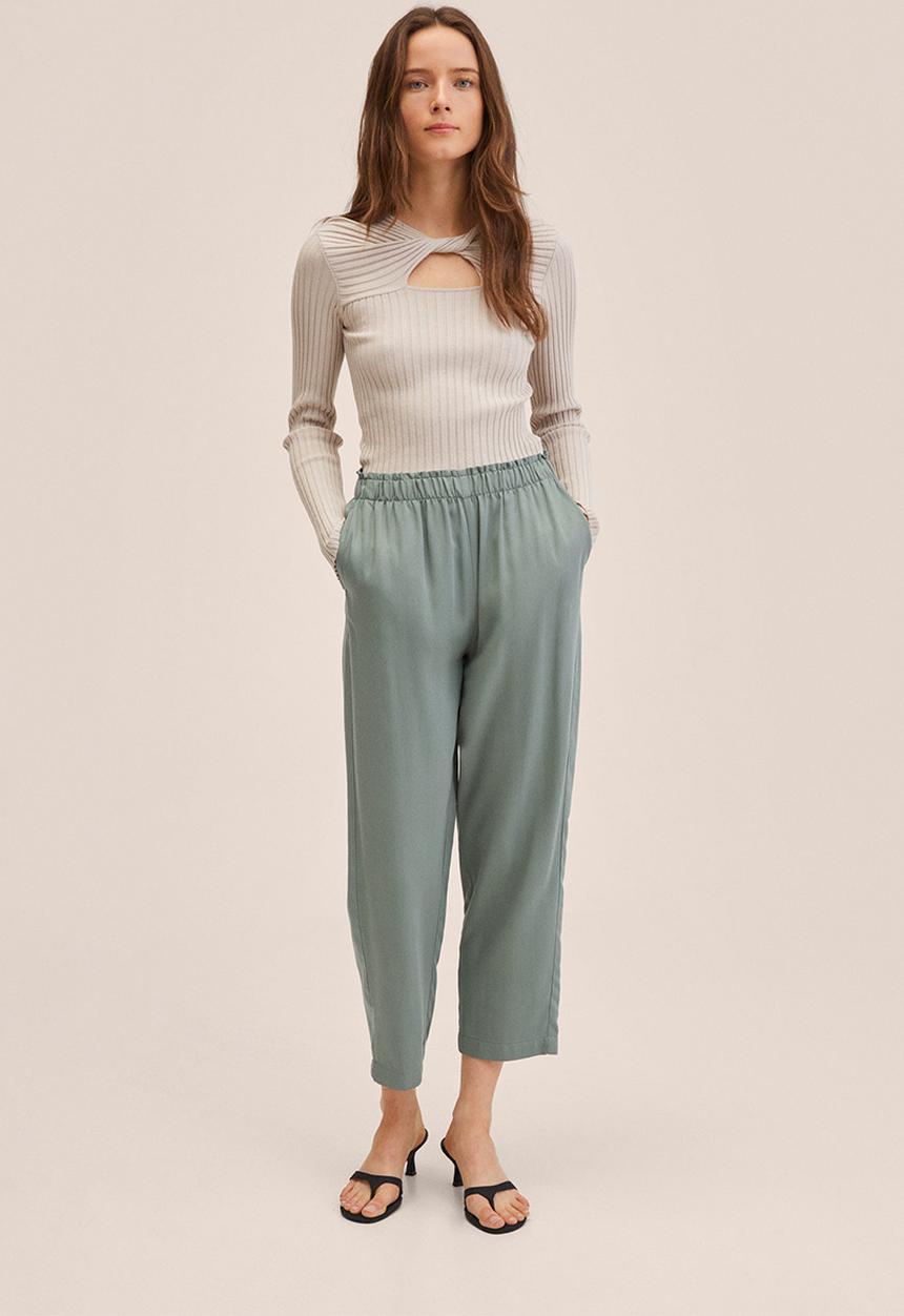 MANGO - Trousers fluido - beige/khaki