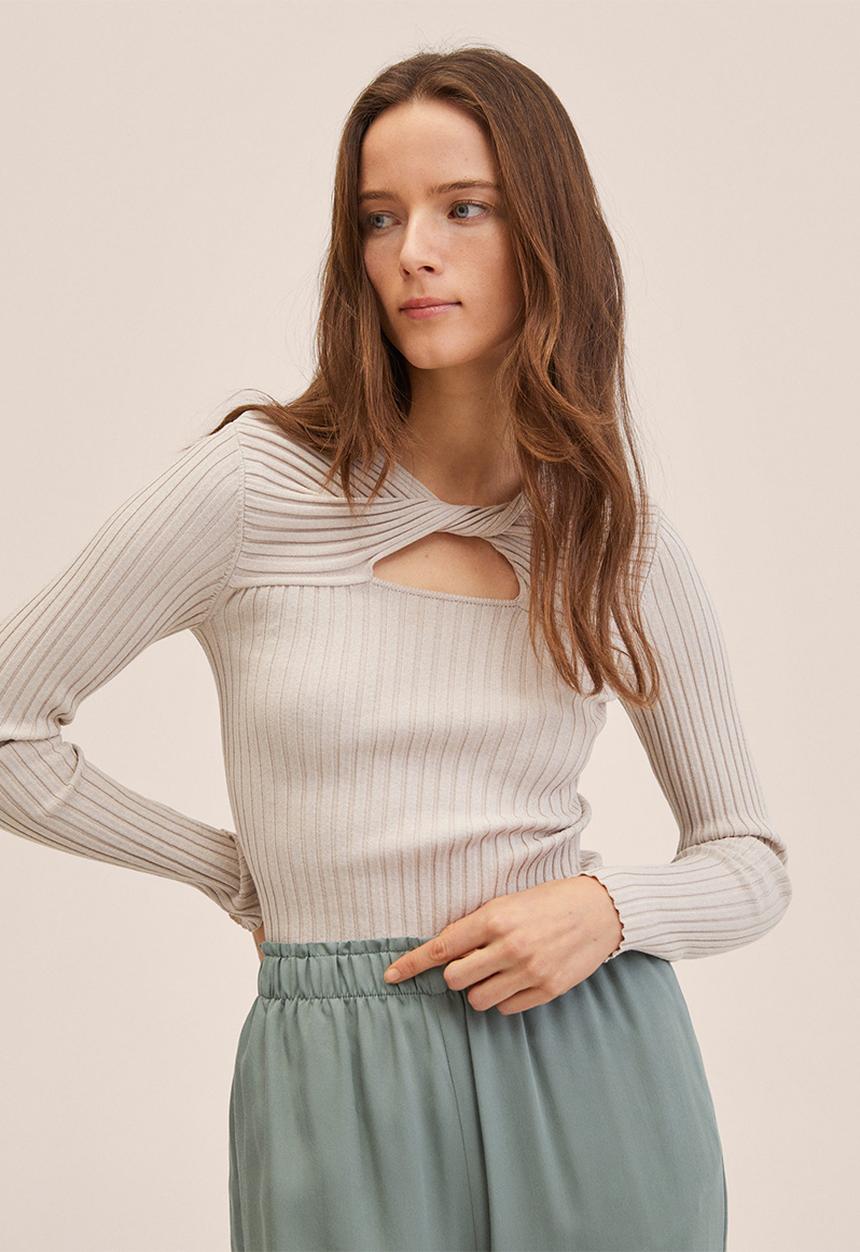 MANGO - Trousers fluido - beige/khaki
