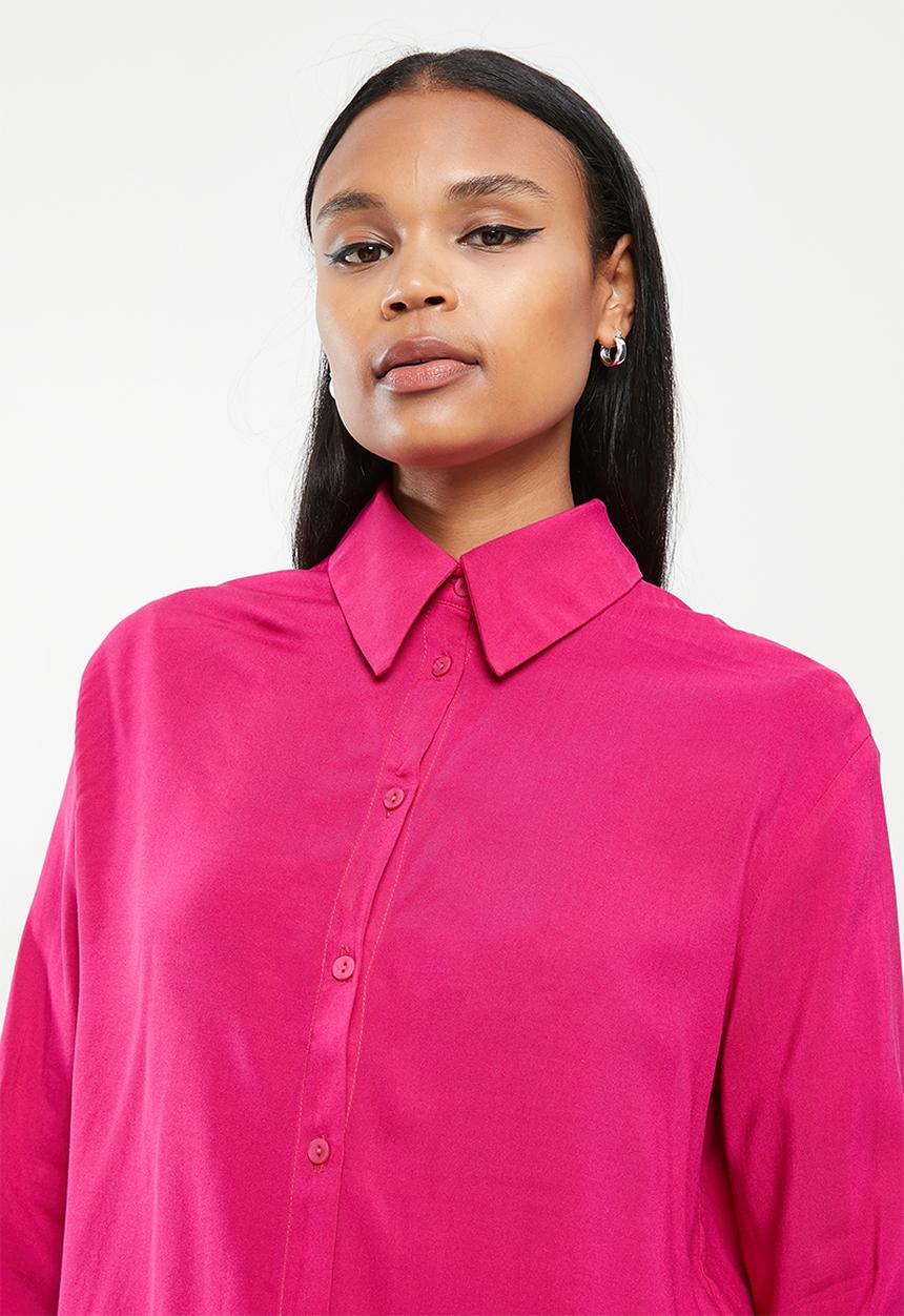 Me&B - High collar shirt - pink