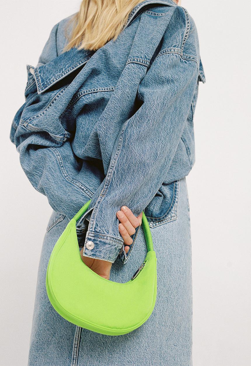 MANGO - Fluorine baguette bag - green