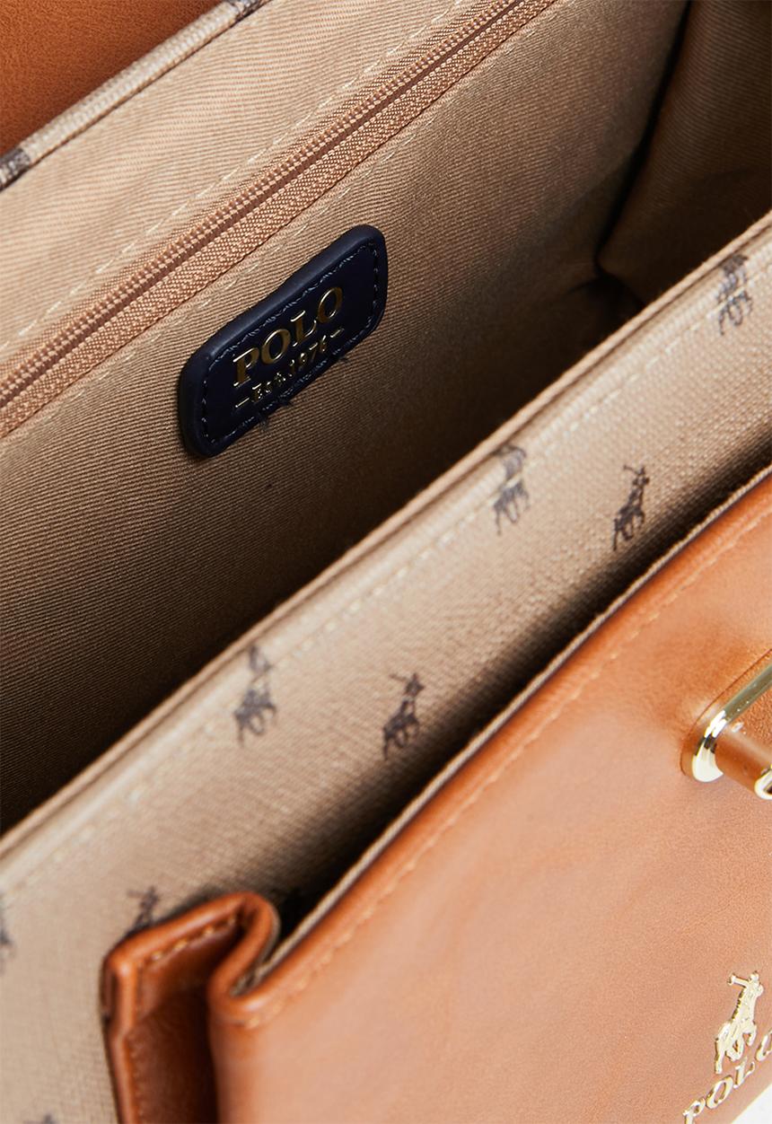 POLO - Colourblock flapover sling - camel