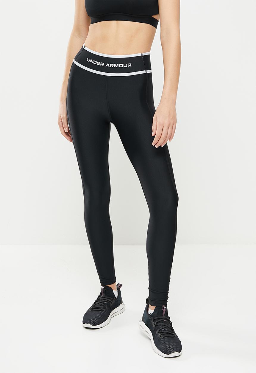 Under Armour - Armour branded wb leggings - black/white